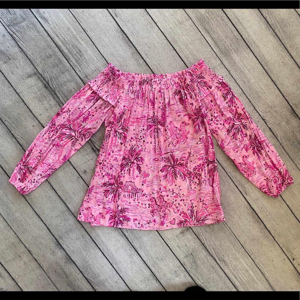 Lilly Pulitzer Women’s Top, Sz. XXS, Pink w/ Anima